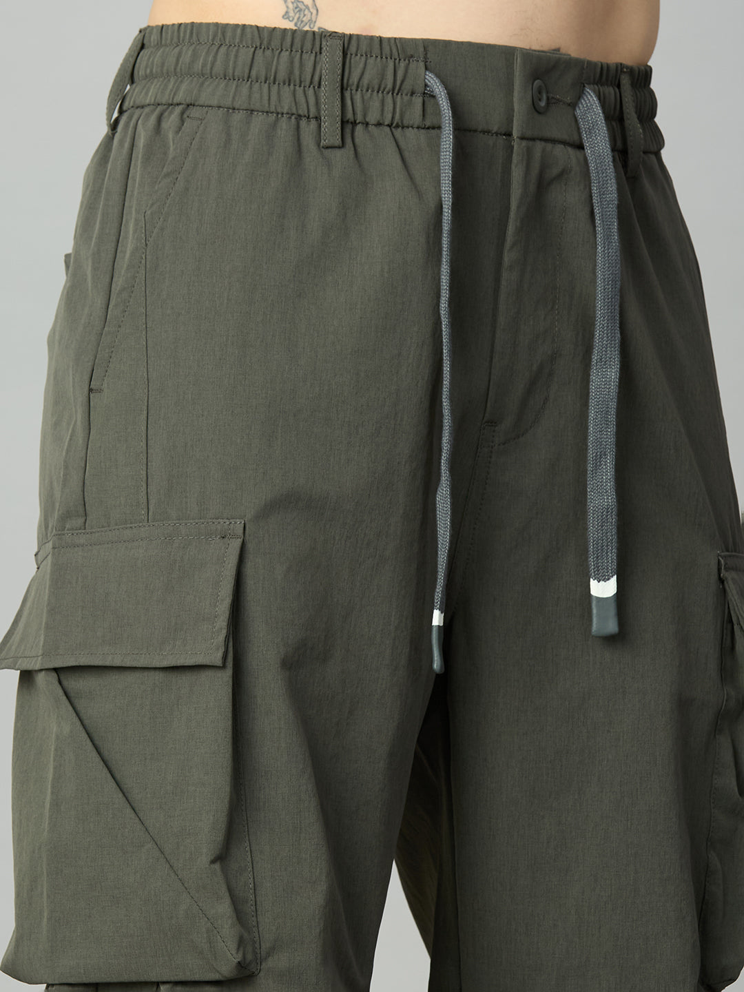 Grey Baggy Cargo Pant