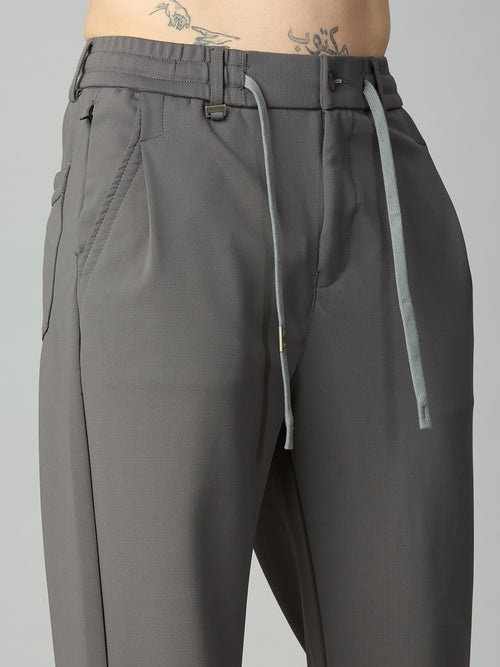 Close-up of premium textured Tencel-Spandex fabric with soft stretch finish