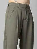 Close-up of tailored front pleat detailing