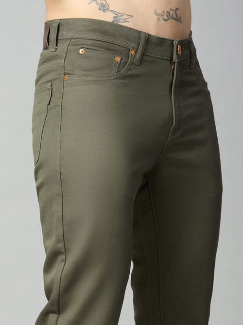 Close-up of premium stretch cotton blend fabric with smooth, refined finish