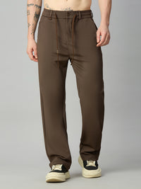 Coffee Relaxed fit Stretch smart pant