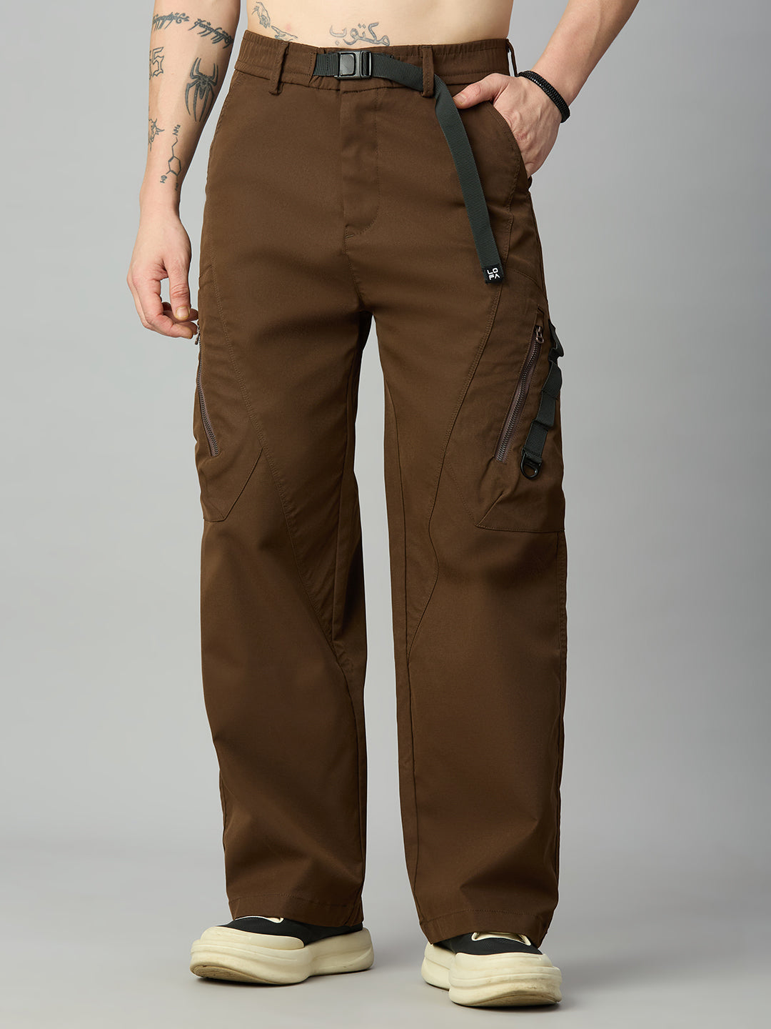 Baggy Fit Coffee Cargo Pant