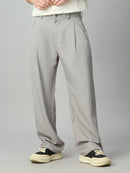 Men's Korean fit baggy Tencel pants front view