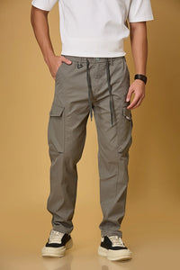 Casual Fit Grey Cargo Pants