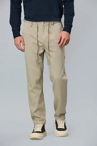 Grey Comfort Fit Casual Trousers