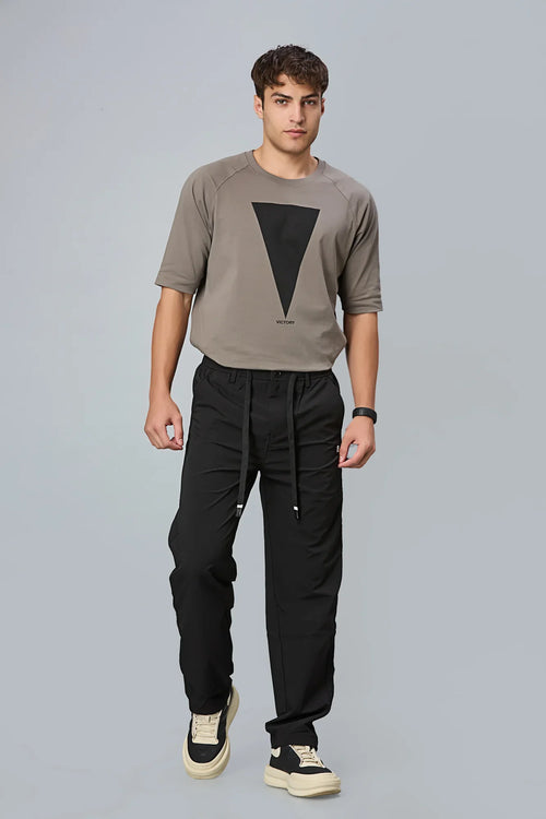 LOFA Men’s Black Polyester Comfort Fit Trousers Styled Full Outfit – Everyday Comfort