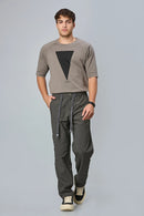 LOFA Men’s Dark Grey Polyester Comfort Fit Trousers Styled Full Outfit – Everyday Comfort