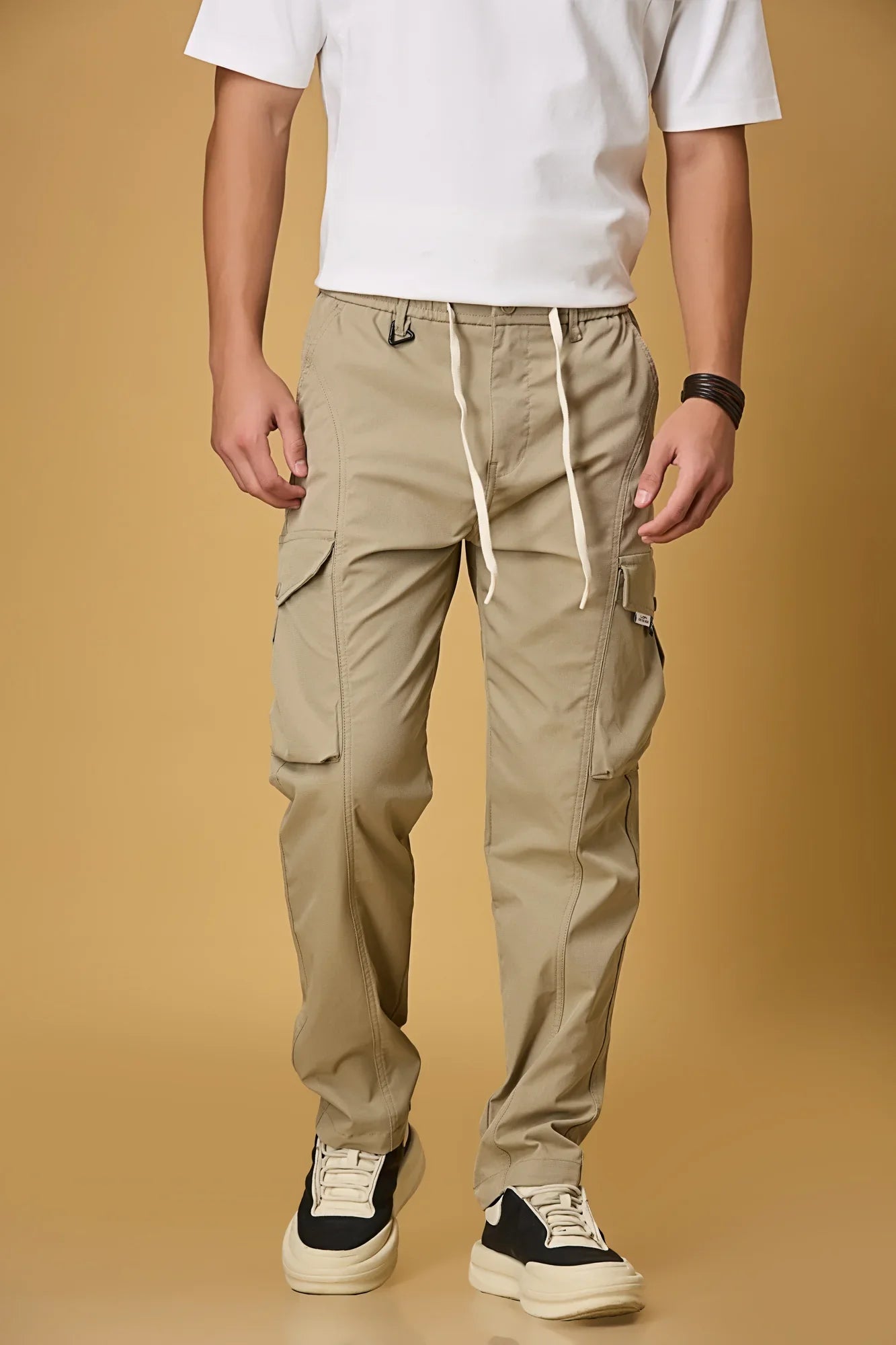 Casual Fit Khaki Cargo Pants