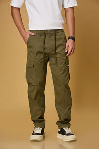 Casual Fit Military Green Cargo Pants