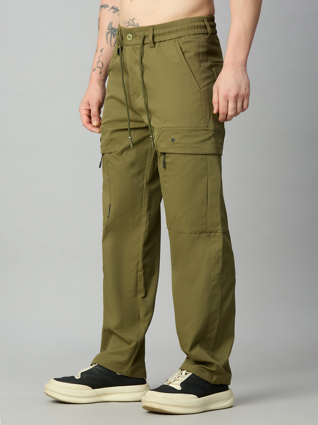 Comfort Fit Army Green  Cargo Pants