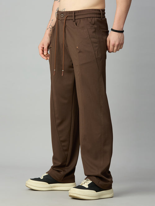 Side profile of Lofa™ Relaxed Fit Tencel Stretch Drawstring Pants showcasing the relaxed silhouette, clean side seams, and comfortable drape.
