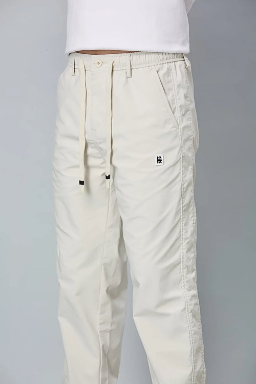 Net Lining and Waist String Detail on LOFA Men’s Cream Comfort Fit Trousers