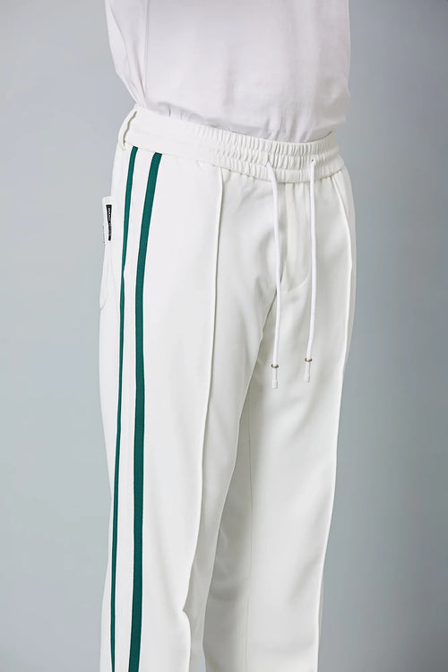 Close-up of polyester spandex blend fabric of LOFA men’s active pants – soft, smooth, and stretchable texture.